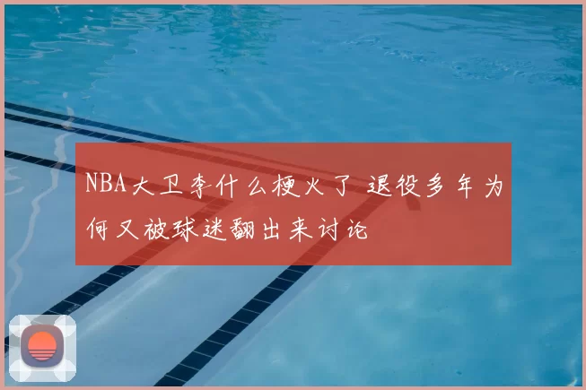 NBA大卫李什么梗火了 退役多年为何又被球迷翻出来讨论